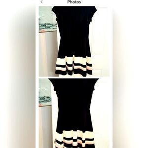 love lady Black Mini Dress with Pink and White Accents !